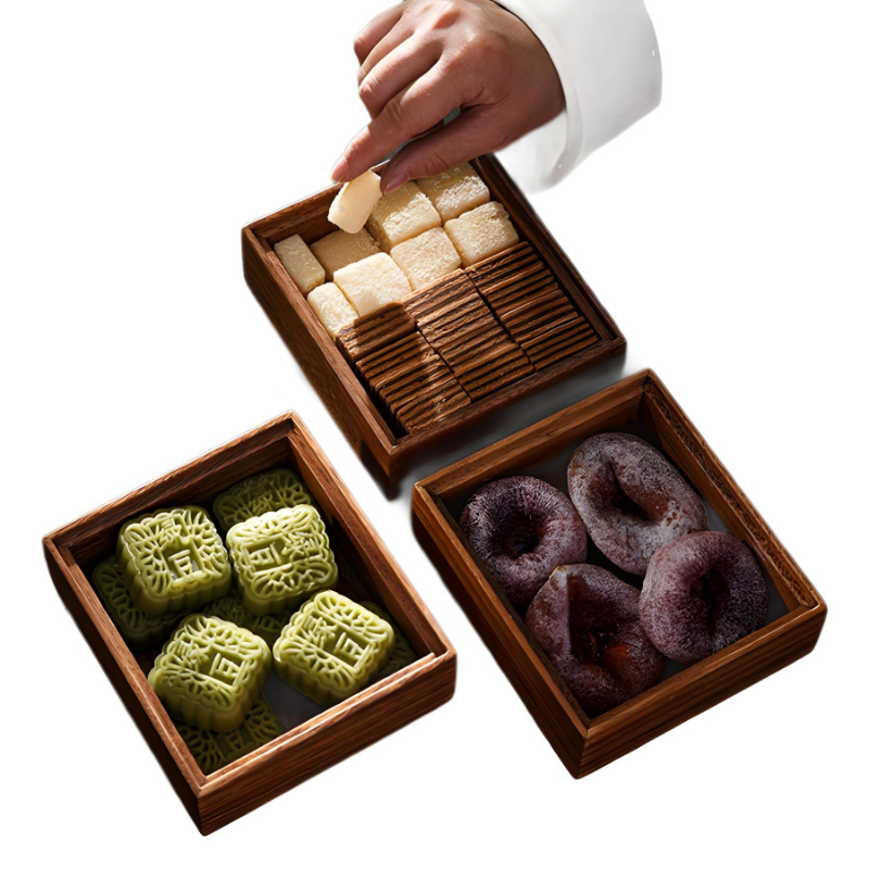 Snacks Food Gift Baskets - 일본 스타일 미니멀리스트 음식 상자 다층
