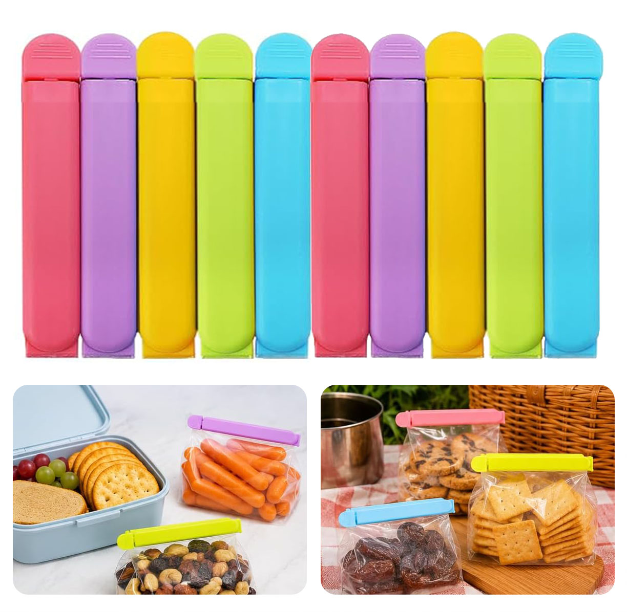 Snacks Food Gift Baskets - 다채로운 색상의 식품 보관 클립 –