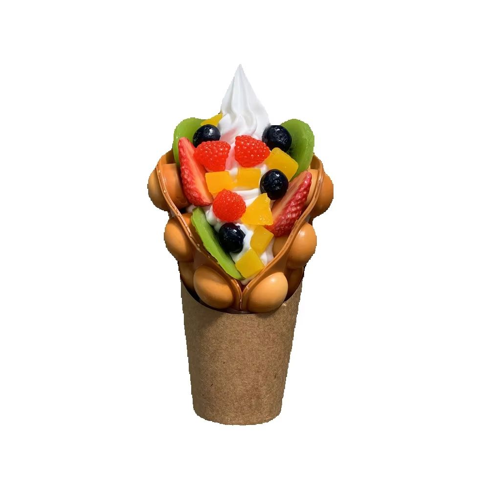 Food Snacks Order - 아이스크림 버블 와플 모델 시리즈 키위