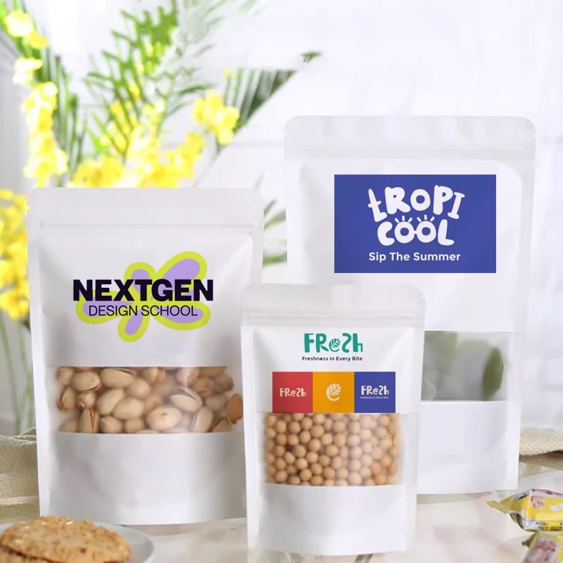 50개 맞춤형 흰색 반투명 창문 크라프트 종이 자립형  - Food Snacks Party 리뷰 및 가격