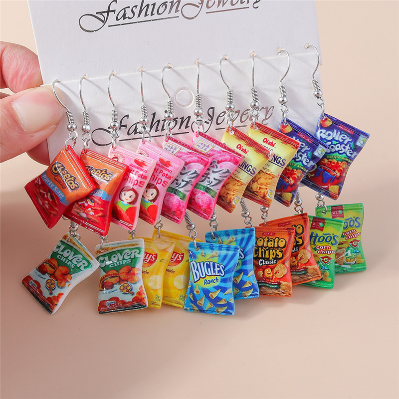 Aihua 패션 여성 귀걸이의 새로운 귀여운 수지 음식 - Zinc Food Snacks 리뷰 및 가격