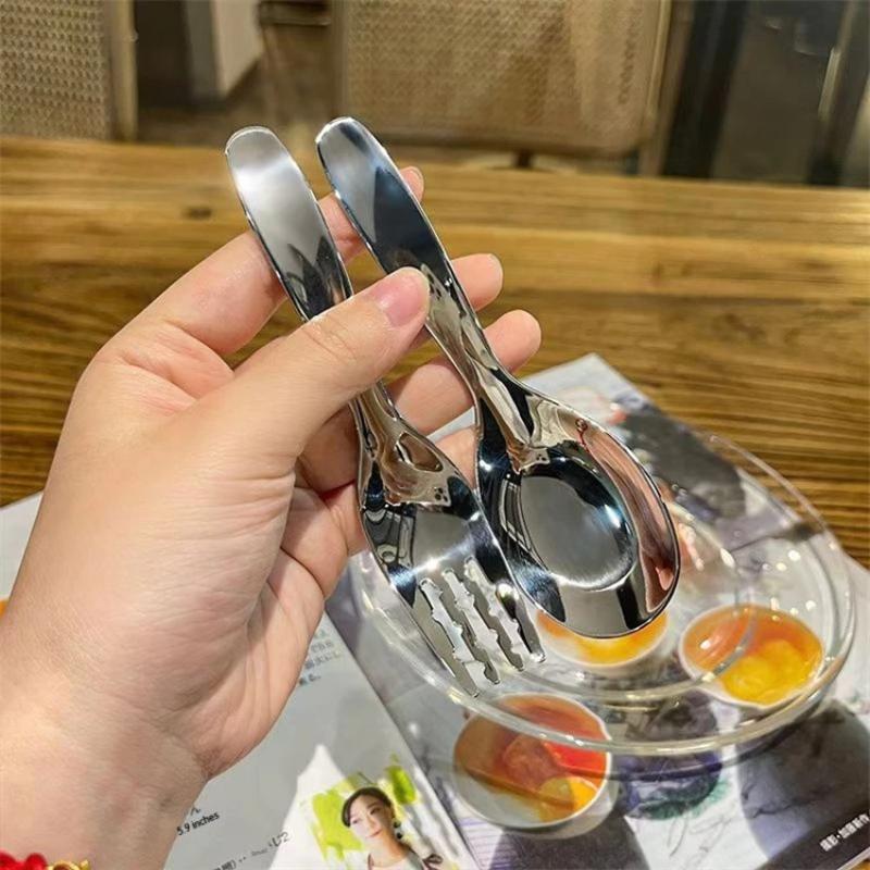 【HG】어린이용 컴팩트 스테인리스 스푼 및 포크 세트  - Food And Snacks Ideas 리뷰 및 가격