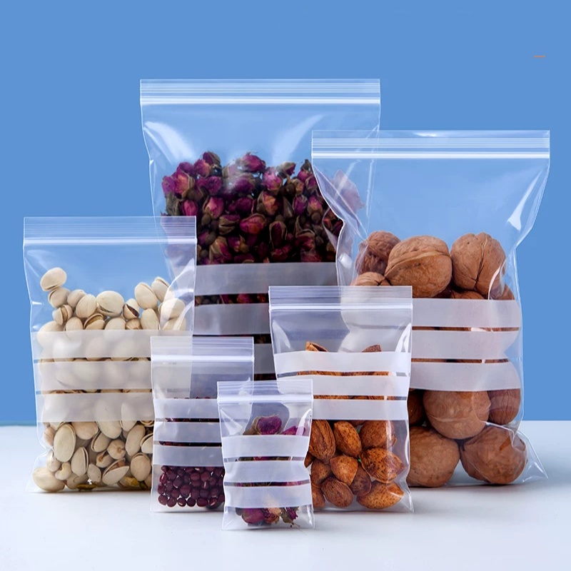 200개 PE 투명 플라스틱 지퍼백 포장지 DIY 로고 - Food Snacks Party 리뷰 및 가격