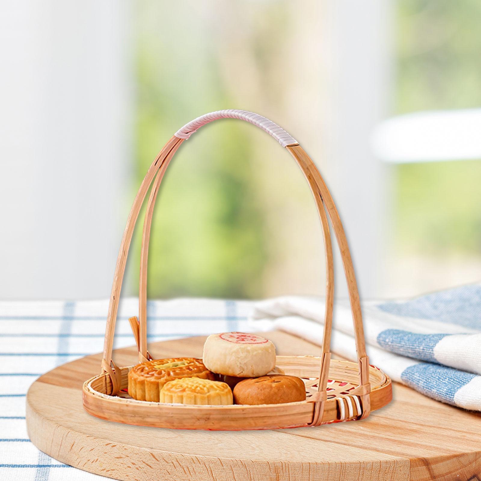 대나무로 짠 스낵 스탠드 음식 진열 트레이 내구성 다용 - Snacks Food Gift Baskets 리뷰 및 가격