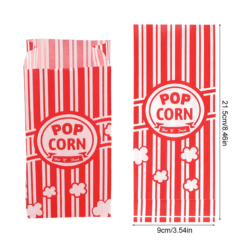 50Pcs 팝콘 포장 가방 스낵 간식 컨테이너 버킷 웨 - Food Snacks Party 리뷰 및 가격