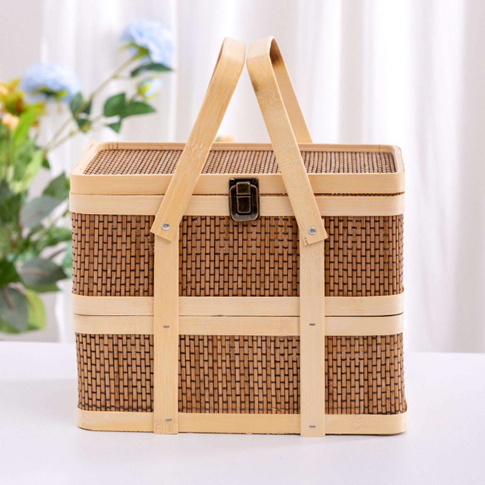 짠 피크닉 바구니, 음식 보관 바구니, 이중층, 선물  - Snacks Food Gift Baskets 리뷰 및 가격