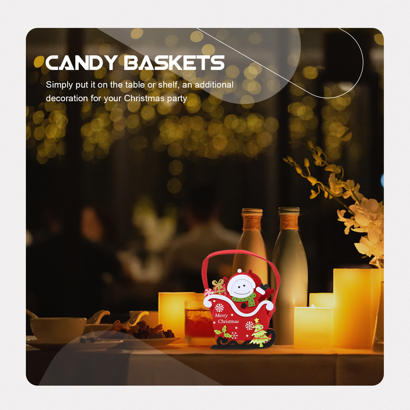 1Pcs 크리스마스 캔디 바구니 사탕, 스낵, 음식,  - Snacks Food Gift Baskets 리뷰 및 가격