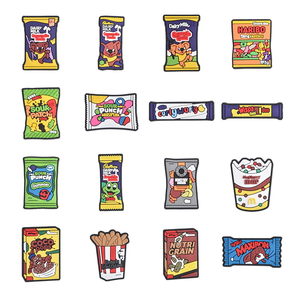 영국 패스트 푸드 구두 장식 만화 간식 구두 매력 실리 - Food Snacks Uk 리뷰 및 가격